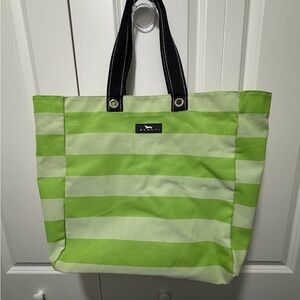 Scout Lime Green Striped Tote Bag